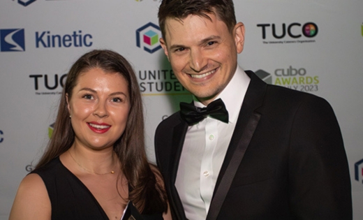 Emily Halsall and Tom Pickering at the CUBO Awards