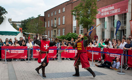 Knights fighting at Medieval Congress July 2017