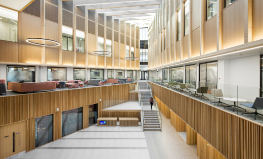 The main lobby of the Nexus Building. Photo credit: Mark Dinsdale