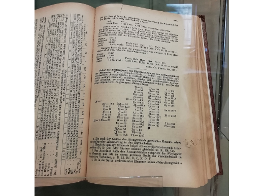 An image of a first edition book of the periodic table.