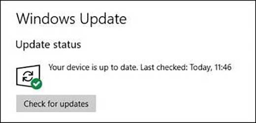 Windows update message January 2018