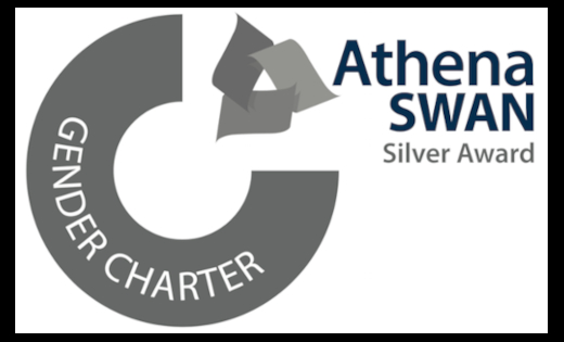 The Athena Swan silver award logo, featuring three quarters of a circle and a triangle.