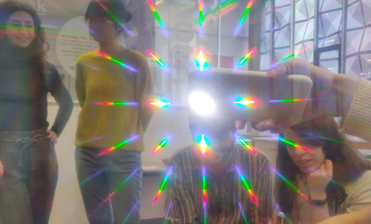 Diffraction demonstration from ‘Bragg-ing about Leeds’, for Be Curious 2020. March 2020