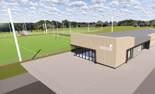 A computer-generated image of how the revamped Bodington Playing Fields will look. July 2019