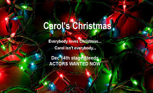 Carol's Christmas cast call. October 2019