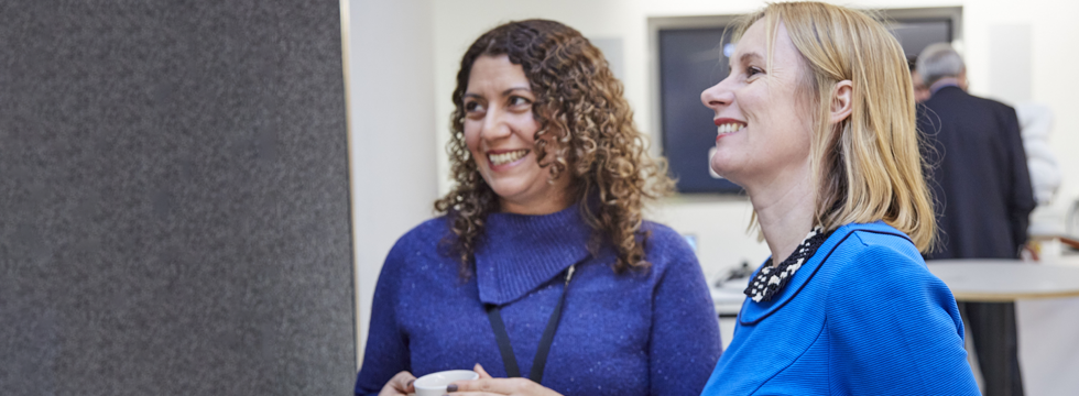 Michelle Mitchell, Chief Executive Officer of Cancer Research UK talks to Dr Natalia Riobo-Del Galdo from the School of Molecular and Cellular Biology. January 2020
