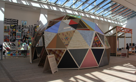 A Geodesic dome, made out of Yorkshire wool, created by Dr Jane Scott for the Great Exhibition of the North
