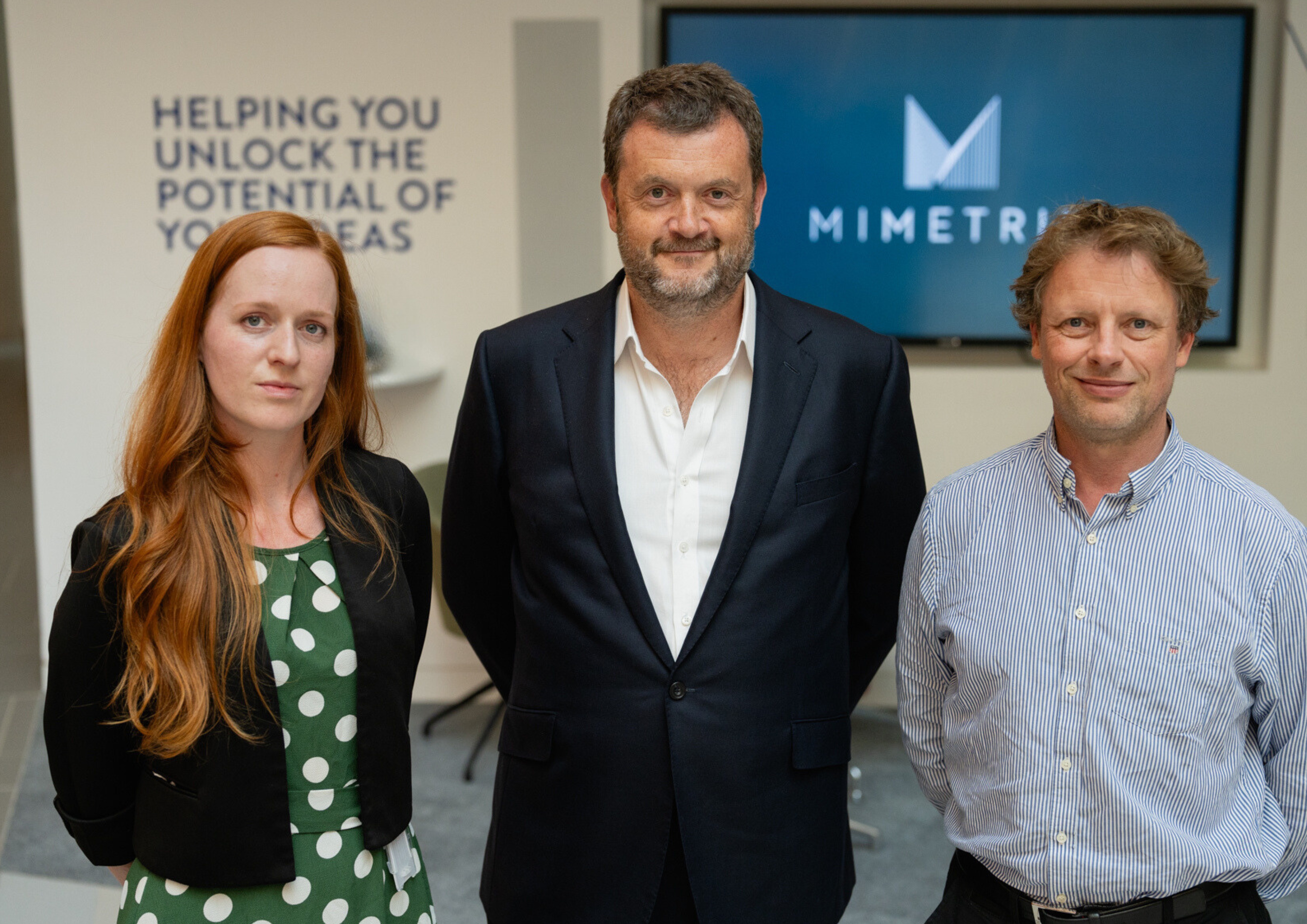 Founders of the company Mimetrik posing for the camera.