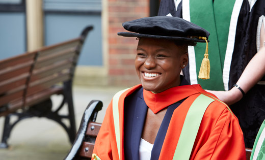 Nicola Adams in July 2015 before receiving her honorary degree from the University.