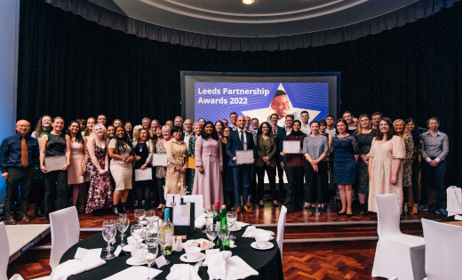 The winners of the 2022 Leeds Partnership Awards gathered on the presentation evening.