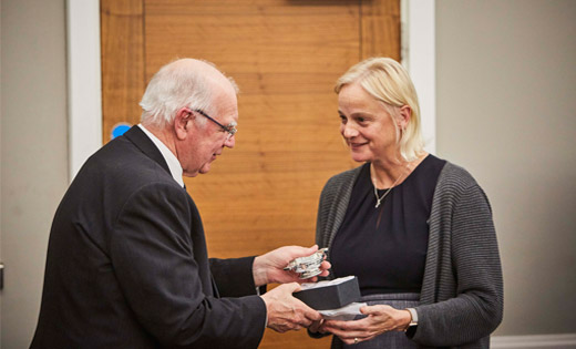 Sir Alan Langlands collects his White Rose award. December 2019
