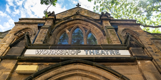 Image of the outside of the Workshop Theatre