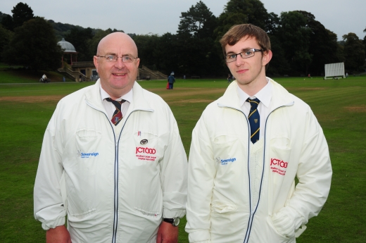 Two cricket umpires