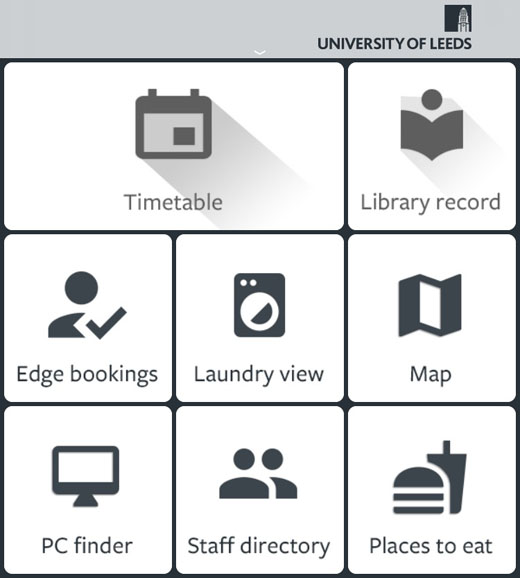 UniLeeds app upgrade. September 2019