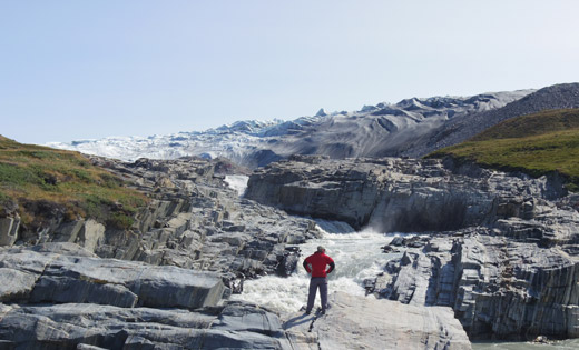 Academics from the Geography department visited the glaciers in Greenland